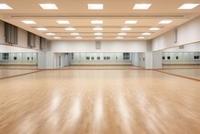 Bright Modern Training Dance Hall Interior