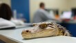 © vlntn - Sad crocodile in a veterinary clinic.