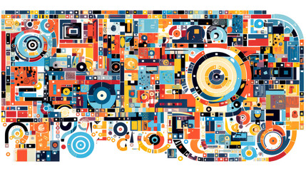 Wall Mural - data-driven business in a connected world: navigating global communication and community data analys
