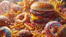 Junk Food Abstract Background