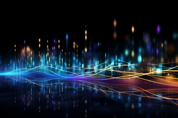 Abstract futuristic wave digital technology