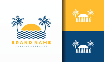 Poster - sun beach logo