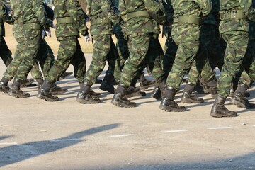 Wall Mural - soldiers in uniform