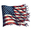 United States of America Stars and Stripes Tattered Flag