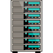 Data icon supercomputer vector big cloud warehouse