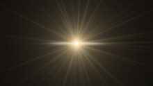 Isolated Centered Light Ray Lens Flare Loop