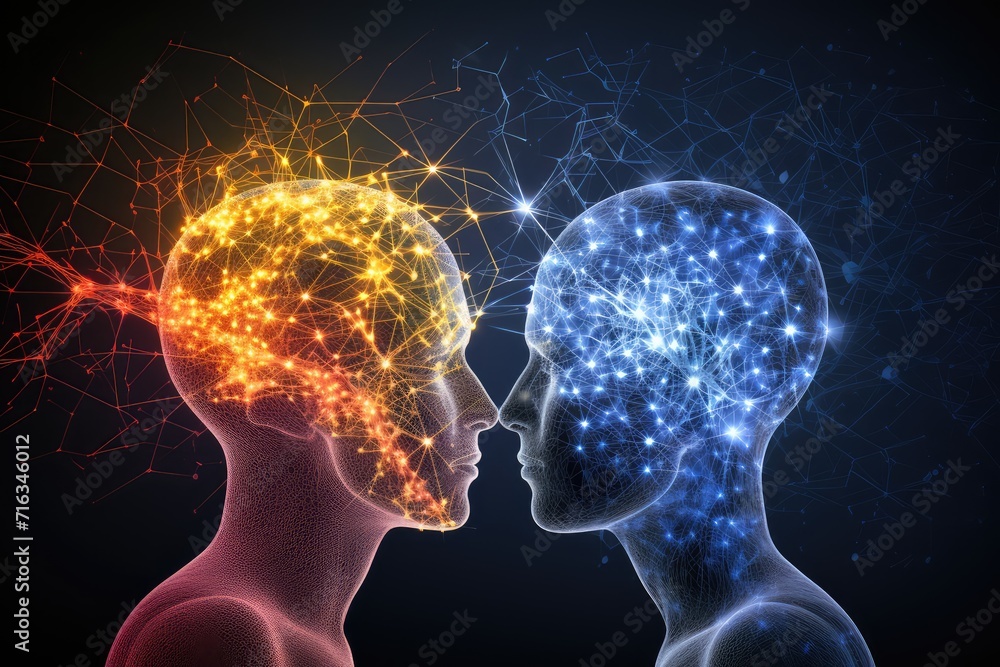 Fractal yellow light brain illustration, educational research ...