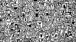 © ma - Abstract seamless doodle background, artistic background