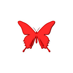 Poster - Butterfly icon isolated on transparent background