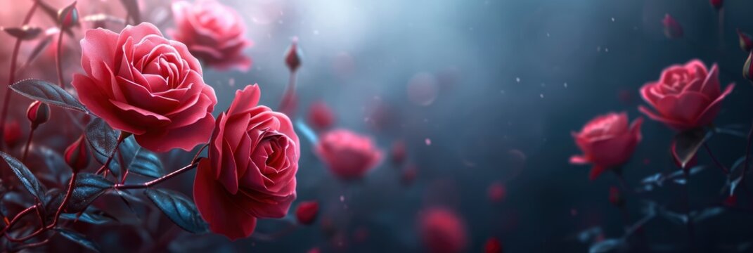  Dark Moody Flowers Red Roses Background, Banner Image For Website, Background, Desktop Wallpaper