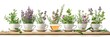  Different Herbal Tea Set Various Cups, Banner Image For Website, Background, Desktop Wallpaper