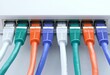 colourfull Network Cables at hub