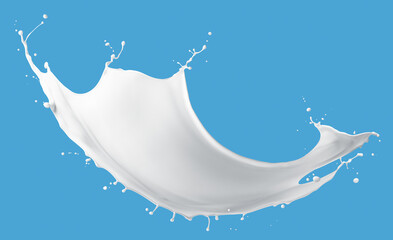 Wall Mural - Splash of milk isolated