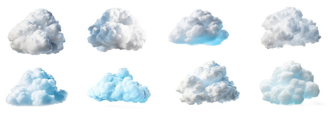 Set of cloud  on transparency background PNG
