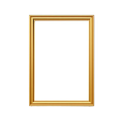  golden frame full shot, flat, low detail, smooth,  on transparency background PNG