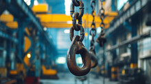 Lifting Mechanism Iron Chain With A Hook
