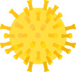 yellow virus flat vector icon, Microbiology And Virology Concept