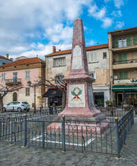 Canvas Print - Monument aux Morts de Saint-Florent, Corse, France