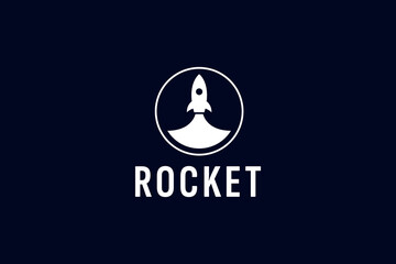 rocket logo vector icon illustration