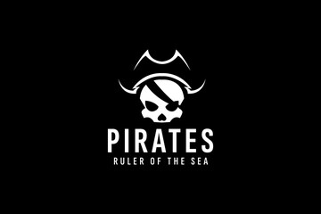 Wall Mural - pirates logo vector icon illustration