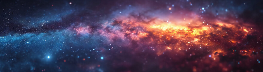 Wall Mural - beautiful galaxy wallpaper. AI generative