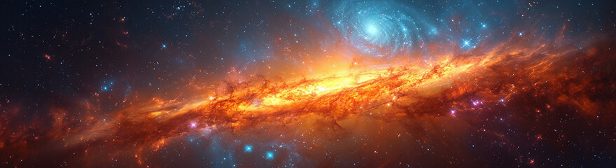 Wall Mural - beautiful galaxy wallpaper. AI generative