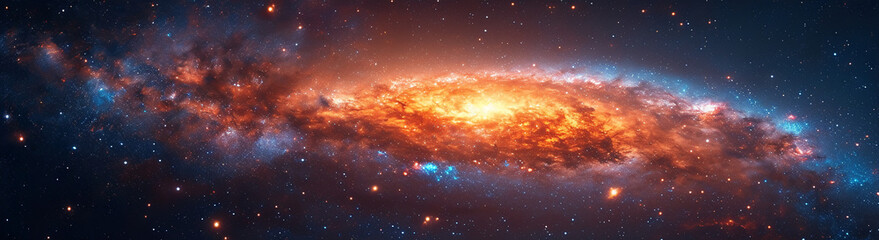 Wall Mural - beautiful galaxy wallpaper. AI generative