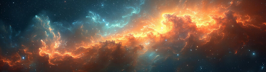 Wall Mural - beautiful galaxy wallpaper. AI generative