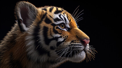 Sticker - portrait of a bengal tiger