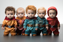 Adorable Children In Superhero Costumes, Embodying A Charming Superhero Concept With Innocence And Playful Emotions.