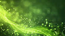 Abstract Green Background With Shinny Blur Bokeh Background