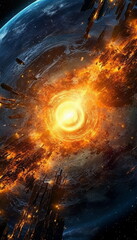 Canvas Print - explosion in space