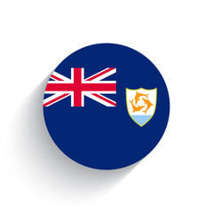Wall Mural - National flag of Anguilla icon vector illustration isolated on white background.