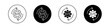 Code optimization icon set. Web development coding vector symbol in a black filled and outlined style. Computer Programming seo sign.