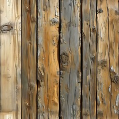 Wall Mural - Rustic wooden planks texture, authentic old wood surface. perfect for backgrounds and design. AI