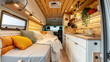 © Александр Довянский - light cozy wooden interior camper van
