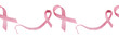 Watercolour illustration of waving ribbon border. Hand drawn watercolor border on white backdrop, isolated border for design.World cancer day.