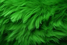 Background With Green Fur. Generative AI