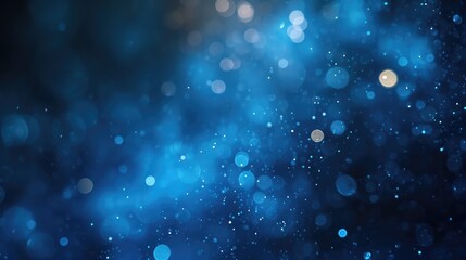 Wall Mural - abstract background with bright highlights of light. dark blue backdrop with blue and white round li