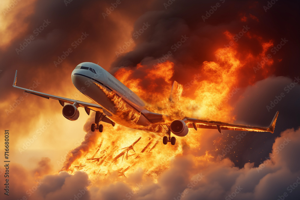 Fire In Engine Fire in engine smoke of a catastrophic airplane flight was followed by ...