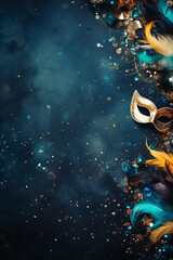 Wall Mural - carnival mask and stars