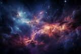 Fototapeta Kosmos - abstract deep space image with stars and clouds_3