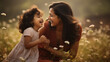 © Shelinaakter - A delightful image of a happy mother and daughter. They are seen engaging in a fun activity together.