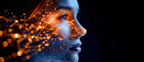 Artificial General Intelligence (AGI), also known as Strong AI refers to a type of Artificial Intelligence that has the Ability to Understand Learn and Apply its Intelligence Symbol Image Background
