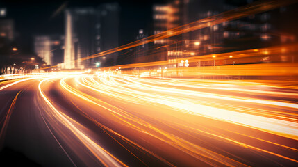 Wall Mural - Glowing road speed lines, neon speed abstract background