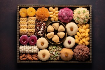 Wall Mural - Assorted delicious indian sweets