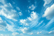 Moving clouds in a blue sky background