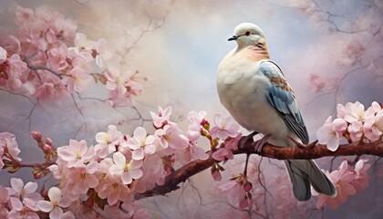 Naklejka na meble Easter dove background with space for text