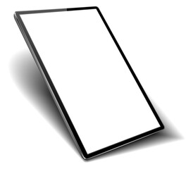 Wall Mural - tablet with white screen. mobile app mockup realistic