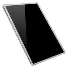 Wall Mural - Realistic tablet with black blank glossy screen mockup